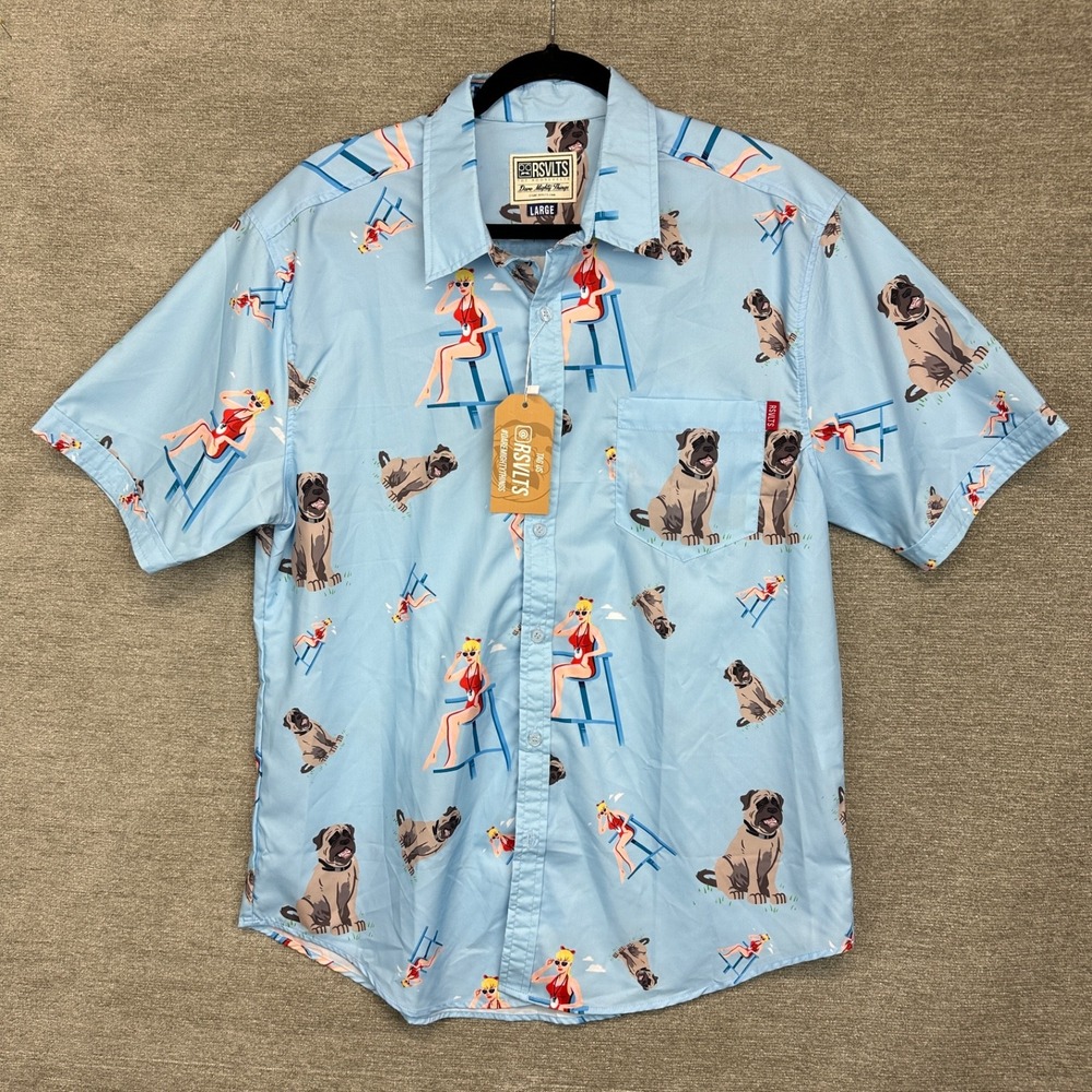 The Roosevelts RSVLTS 90s Sandlot Shirt Wendy Peffercorn Lifeguard Dog Large NWT - Picture 2 of 11